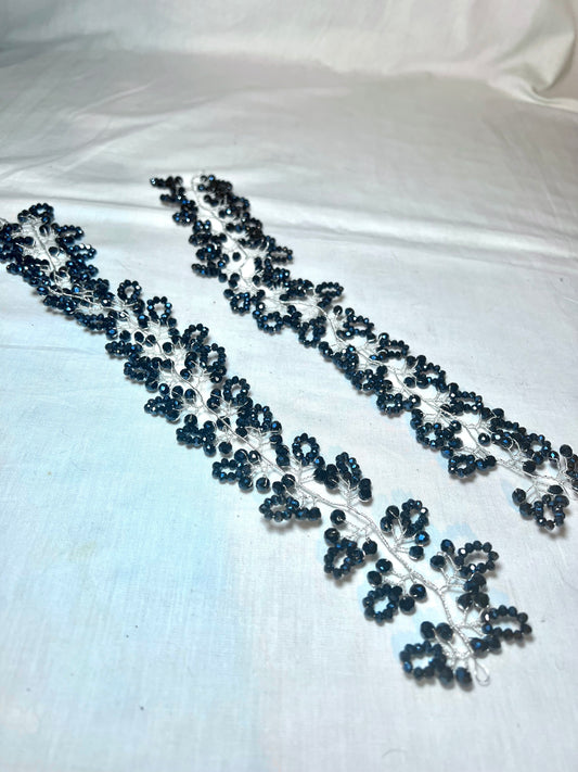 Bijoux de tête bleu marine - Charity